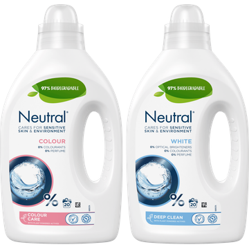 Neutral Wit en Colour - 20 wasbeurten