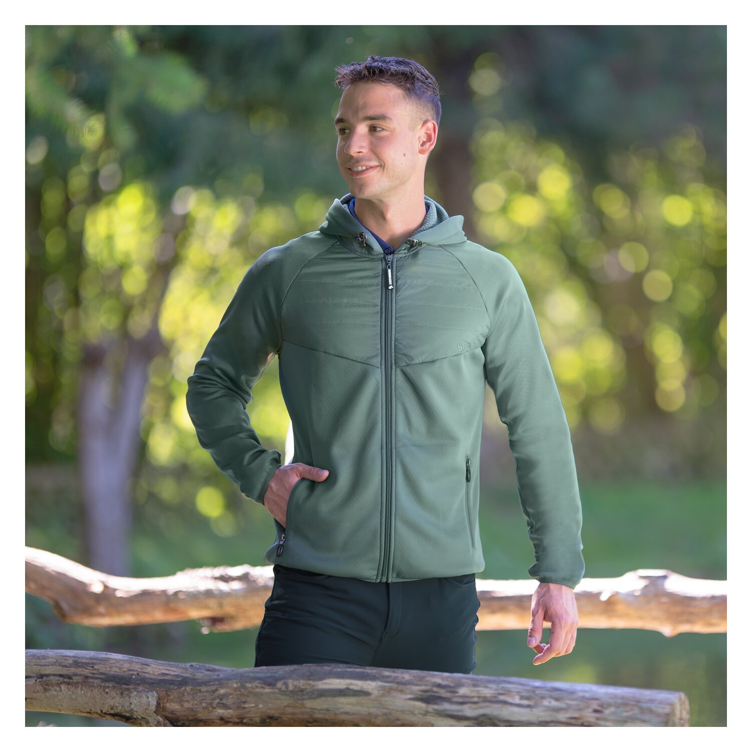black forest Materialmixjacke  - pine green