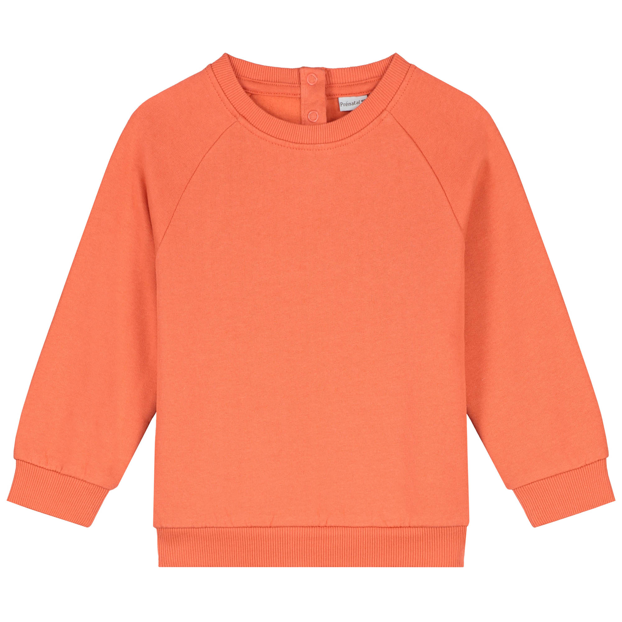 Prénatal peuter sweater lange mouwen effen oranje