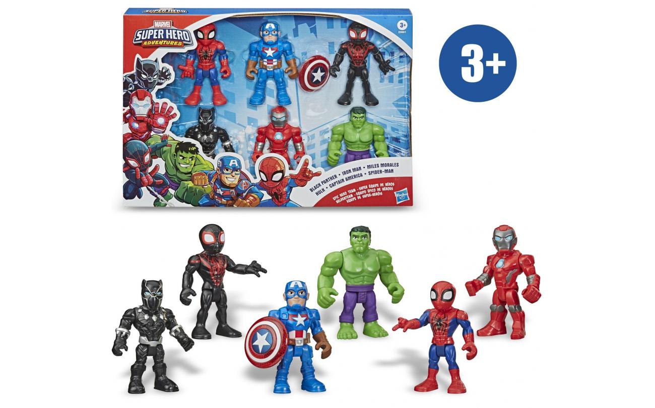 Super Hero Adventures Heldenteam 6 Marvel Figuren