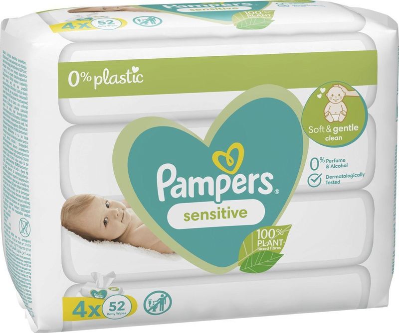 Pampers Sensitive Billendoekjes 0% plastic - 624 Babydoekjes