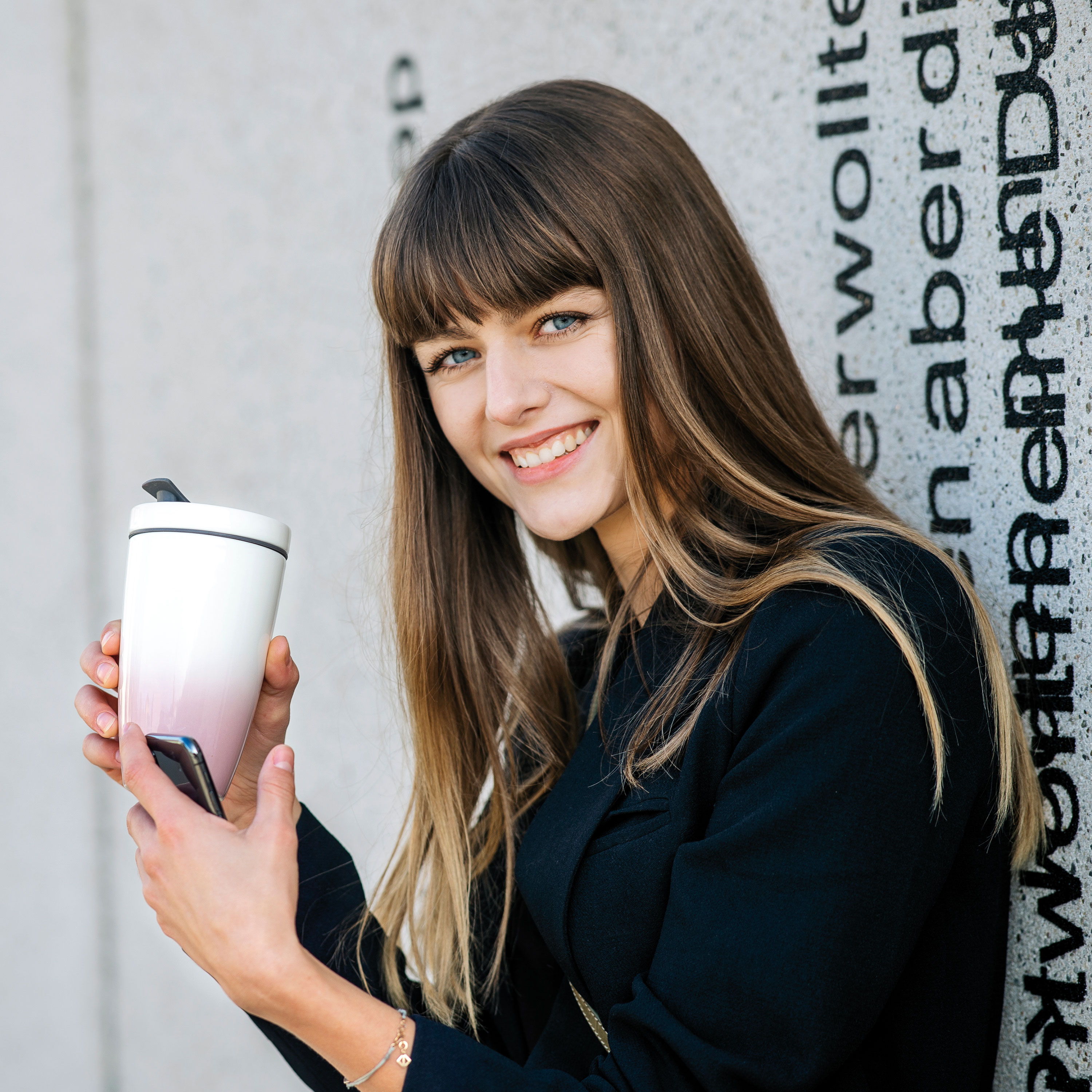 To Go Travel coffee mug White, 11.9 oz