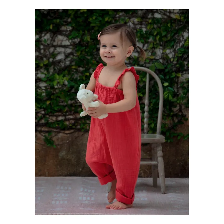 Petite Lucette Combinaison Coton Bio Morgane | Rouge