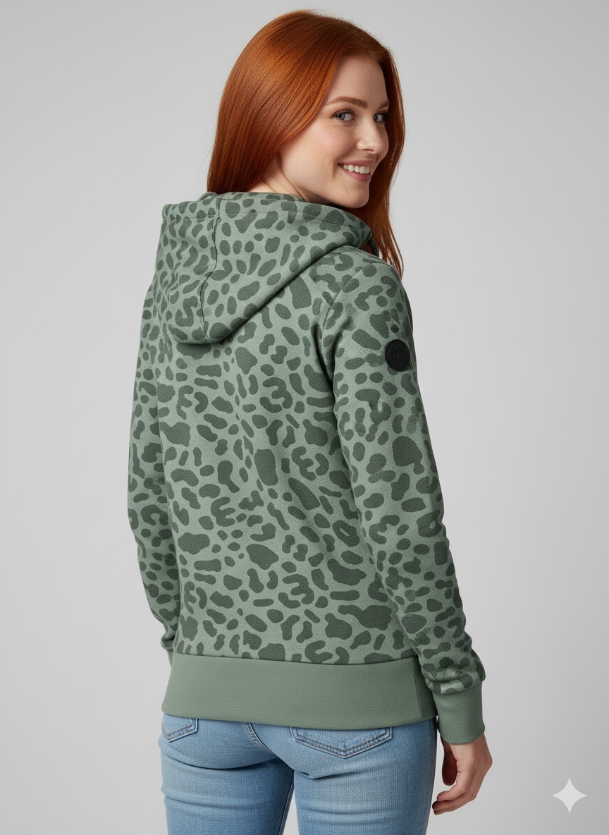 Ragwear Kapuzensweatjacke »RYLIE PRINT ZIP O«