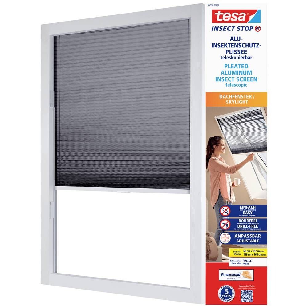 INSEKTSNETT TESA FOR TAKVINDU 114X160CM ANTRASITT