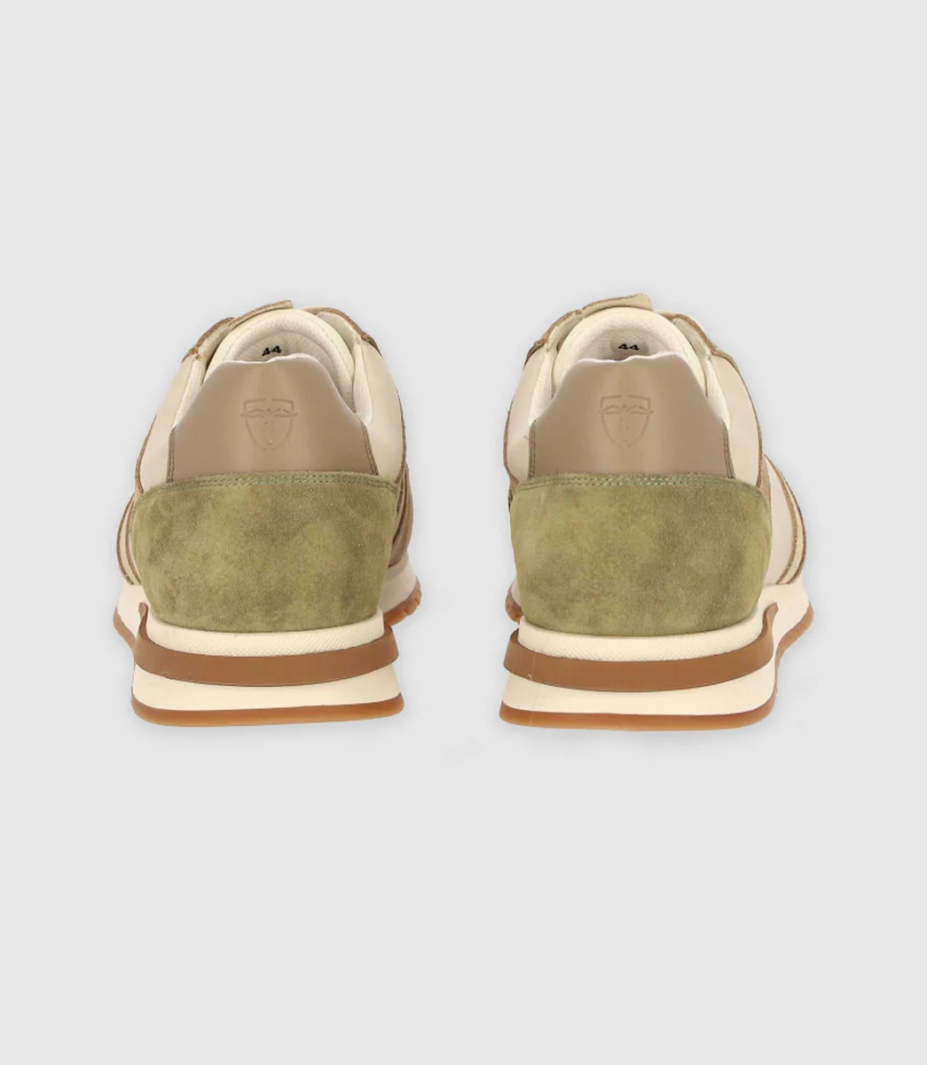 Sneakers beige et kaki