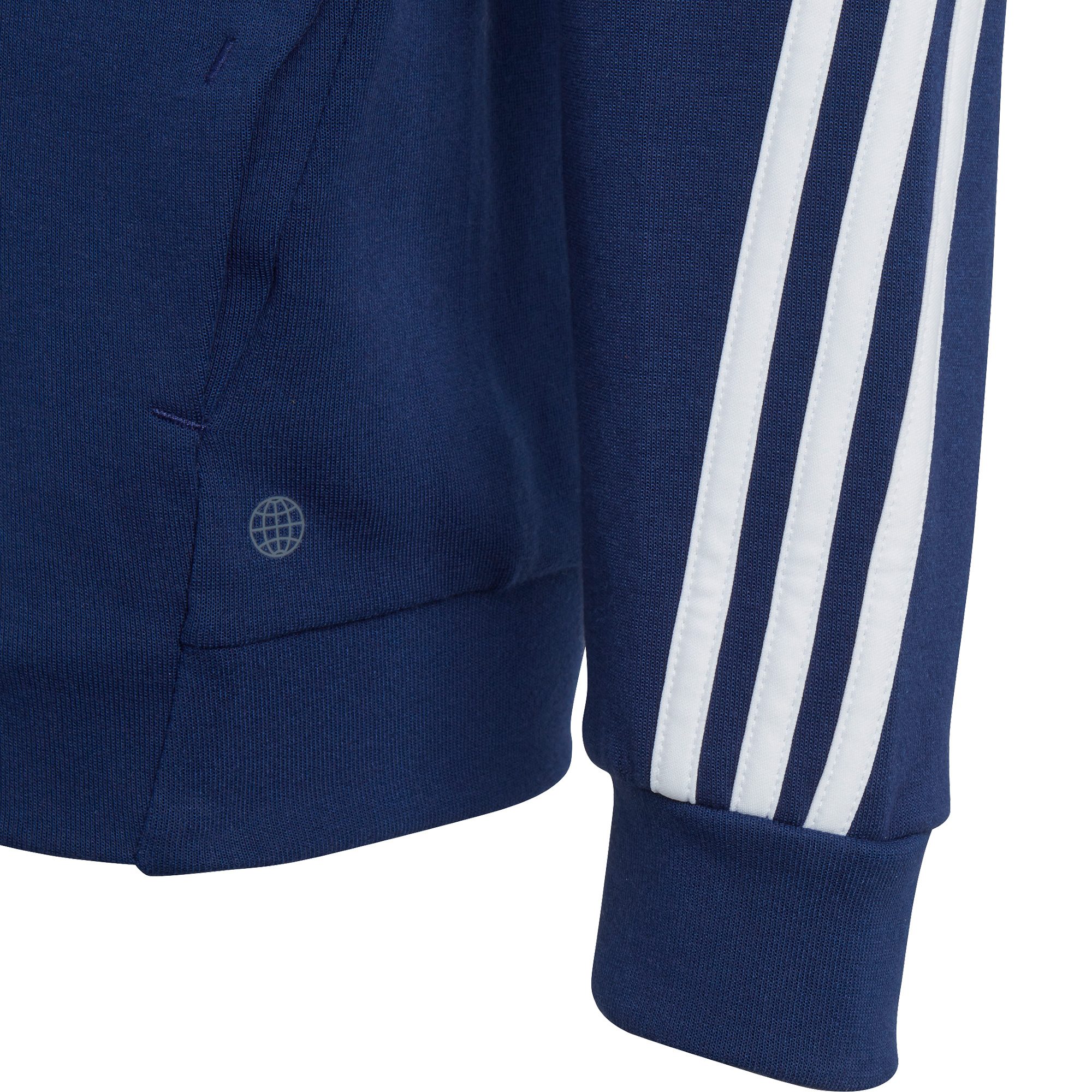 adidas Future Icons 3-Streifen Kapuzenjacke Kinder dunkelblau