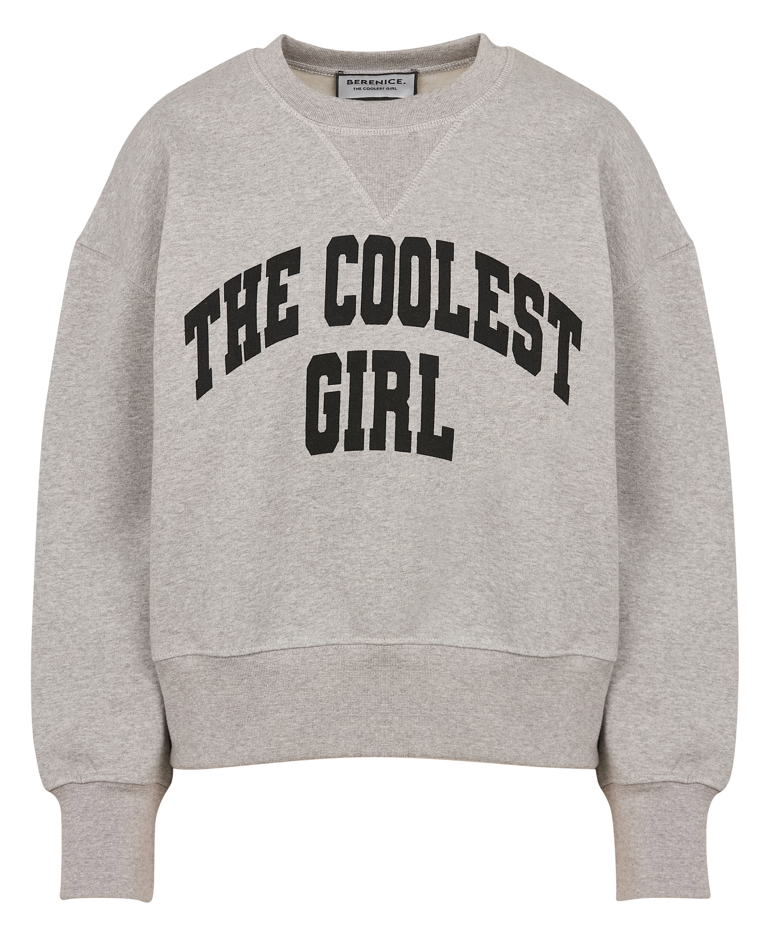 DOMINGO - Sweat col rond oversize en coton | Gris