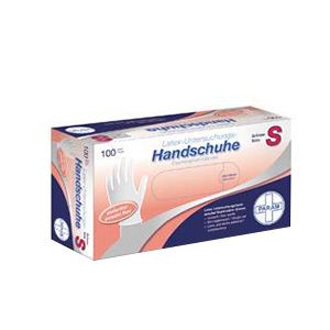 PARAM Einmalhandschuhe Latex Größe S puderfrei