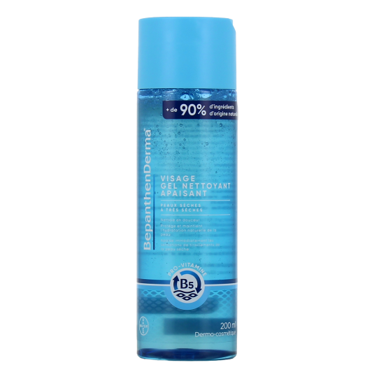 Bepanthenderma gel nettoyant visage apaisant - Peau sèche