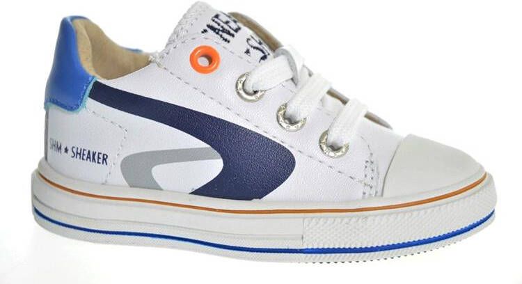 Shoesme On22s201 Lage sneakers Leren Sneaker Jongens Wit