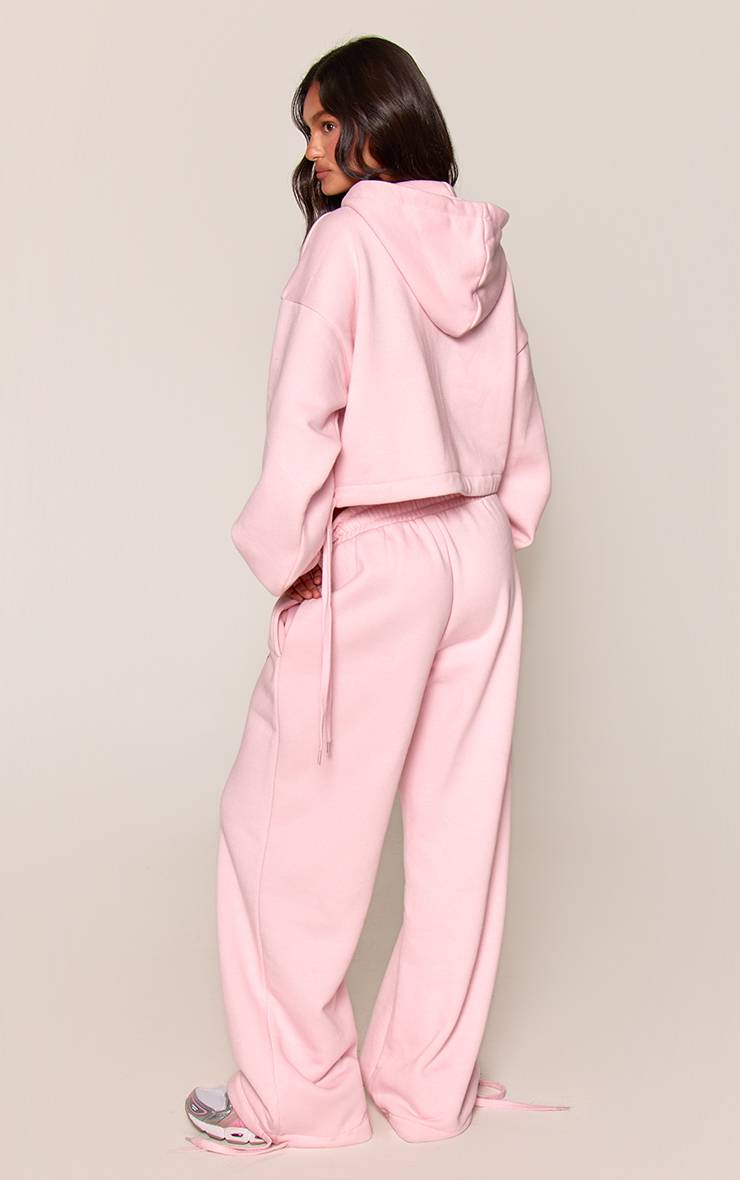 Rose Jogging Jambe Droite Avec Ourlet À Cordon De Serrage