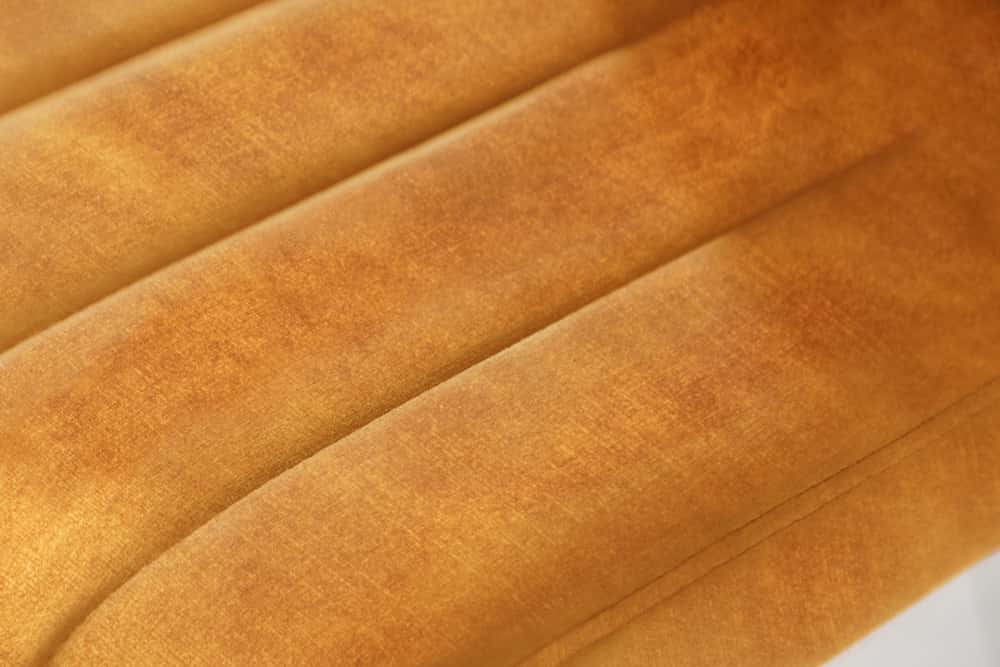 Drehbarer Barhocker PORTLAND senfgelb Samt Barstuhl mit Lehne höhenverstellbar
