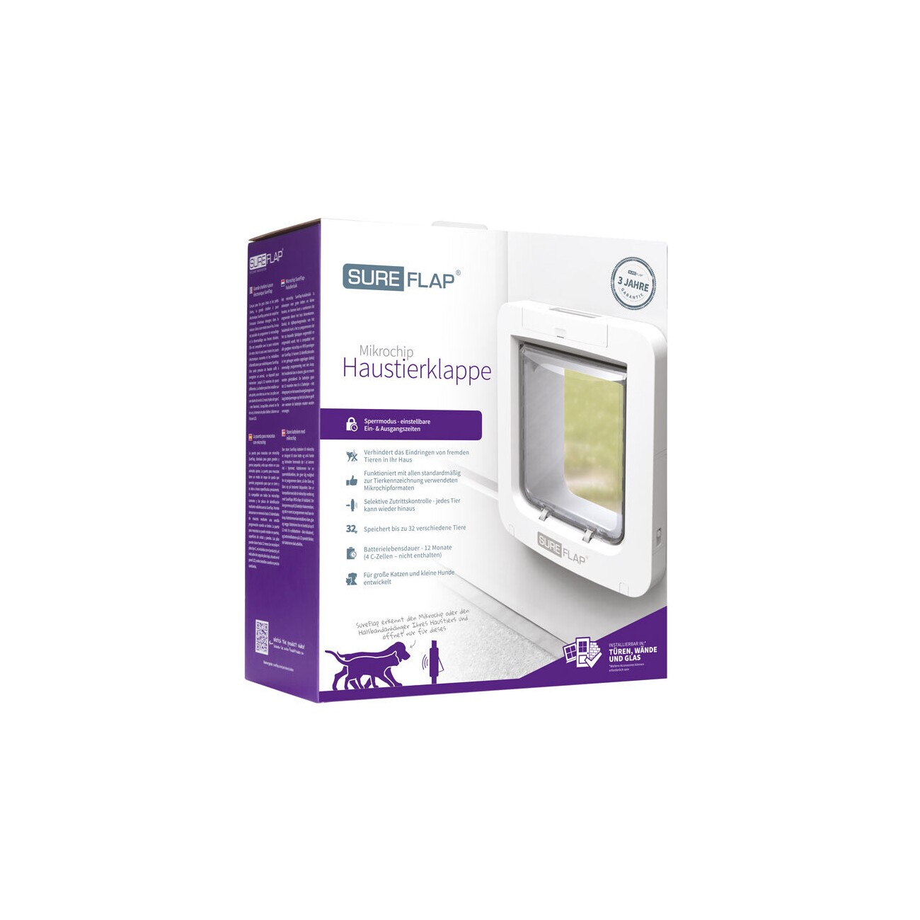 SureFlap Sure Flap Mikrochipgesteuerte Haustierklappe weiß