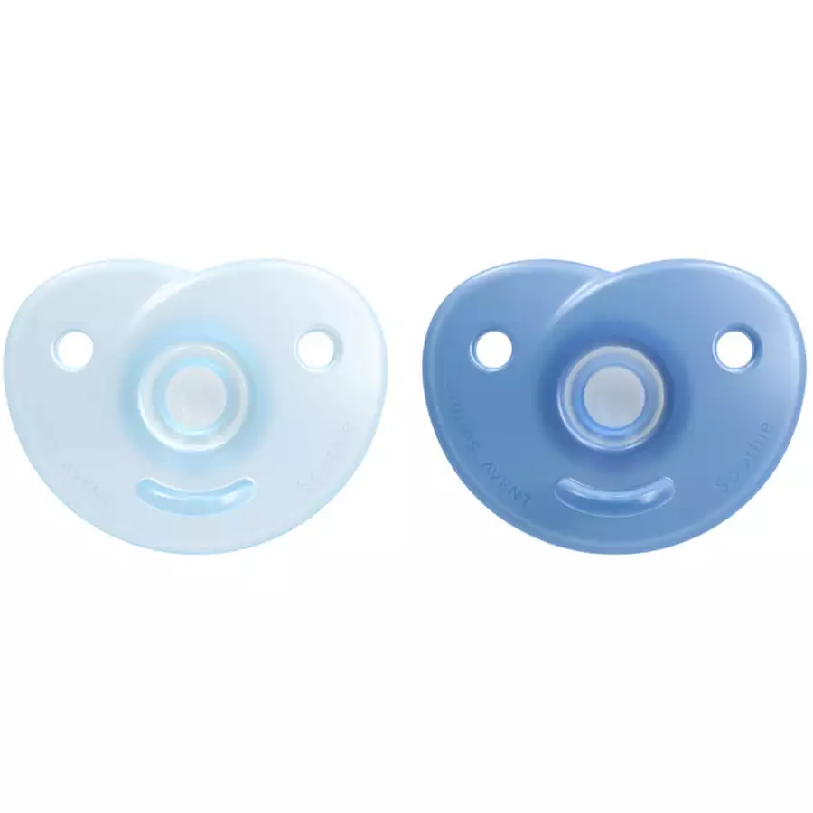 Philips Avent Schnuller Soothie SCF09921 0-6m in blau inklusive Stericase, 2 Stück