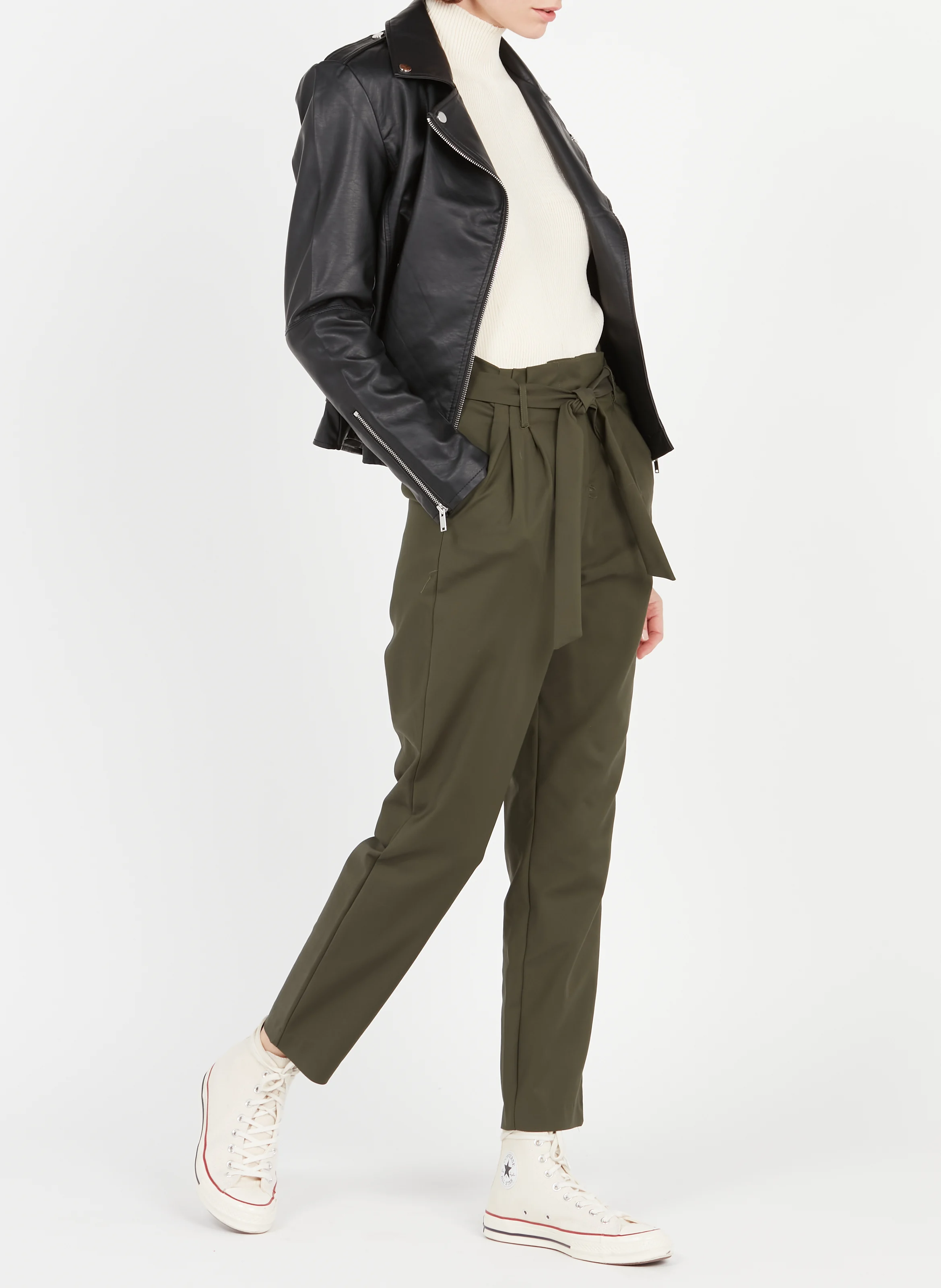 Blouson zippé en Polyuréthane | Noir