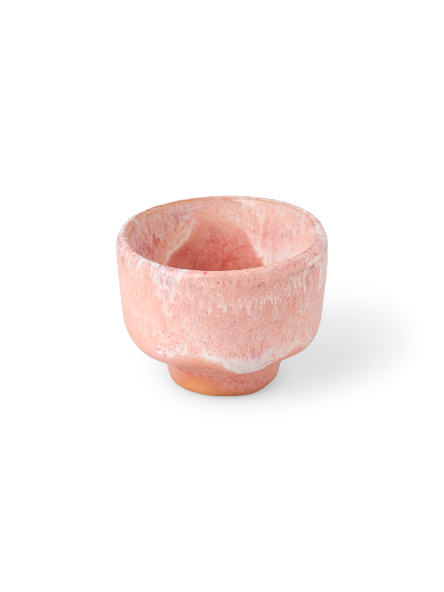 Skål | Stentøj. Ø5 cm. | Coral, White