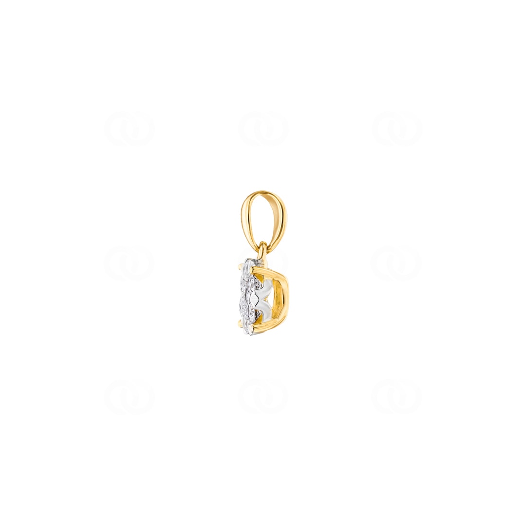 Anhänger 750/18 K Gelbgold mit Diamanten 0.25 ct H/si