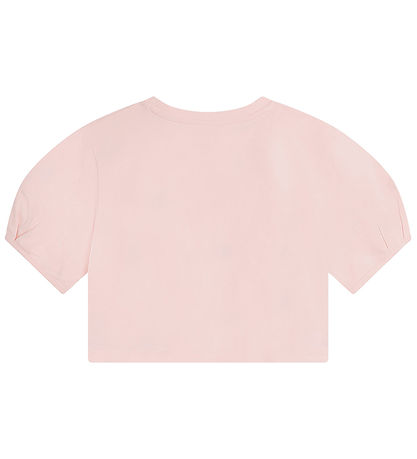 Kenzo T-Shirt - Kurz geschnitten - Verschleiert Pink m. Blume