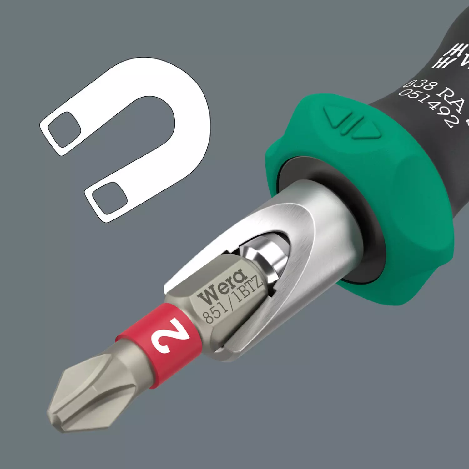 Wera 05051060001 14-delig Kraftform Kompakt 838 RA S Set 1 Schroevendraaierset