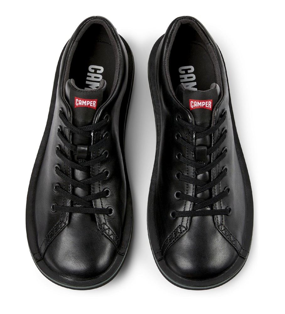 Sapatos de couro preto Camper Beetle