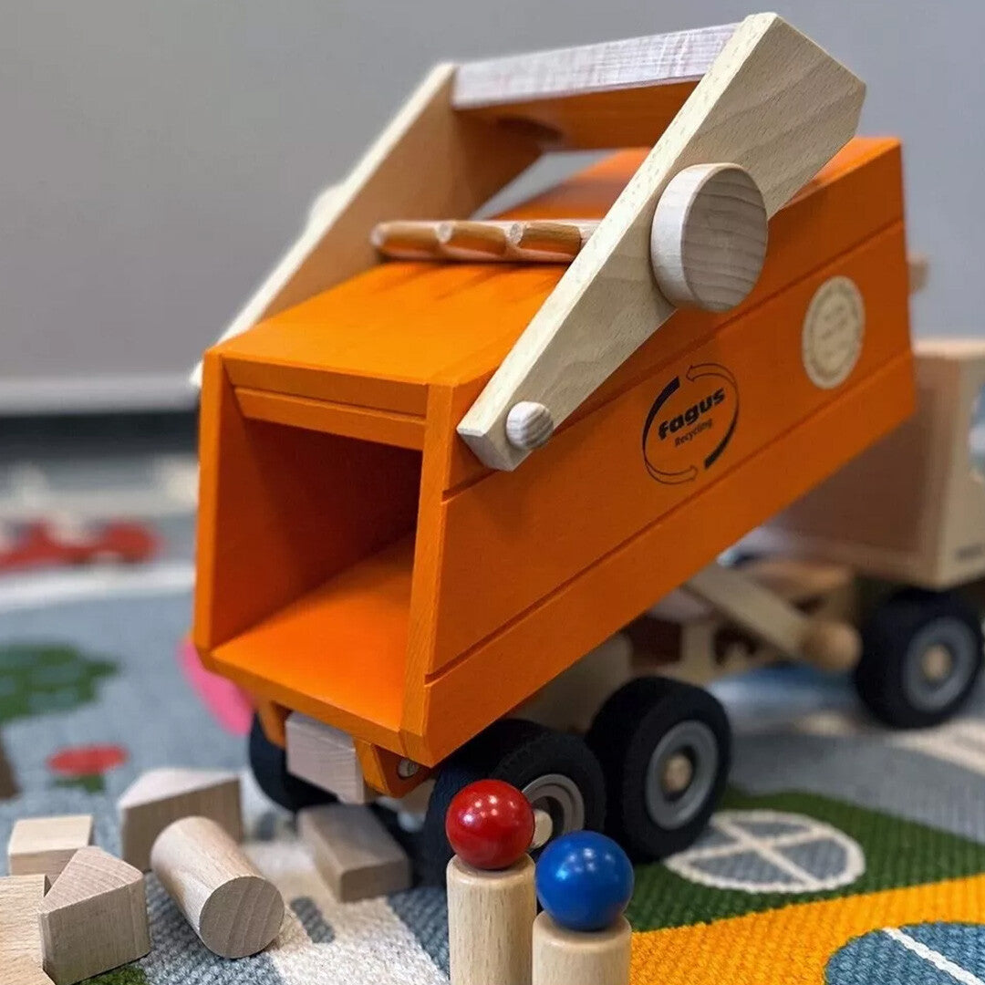 Fagus bestuurbare vuilniswagen oranje - limited edition