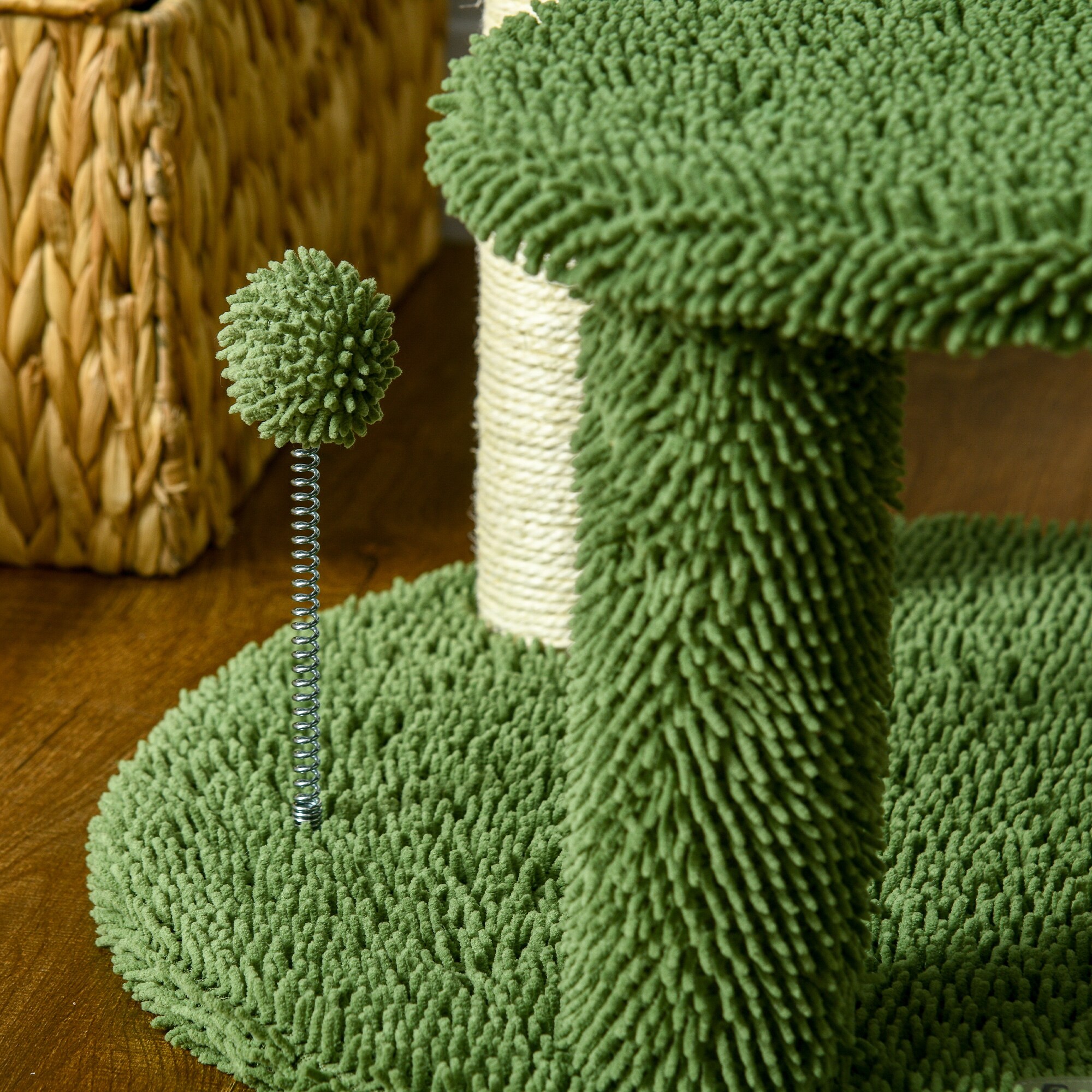 PawHut Kratzbaum in Kaktusform grün 49L x 49B x 111H cm