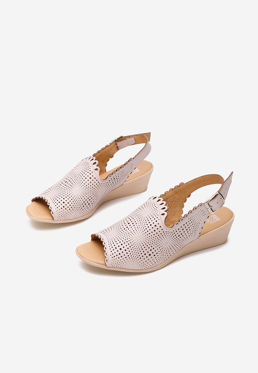 Sandales en cuir femme lilas Claudia