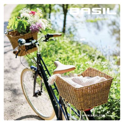 BASIL Panier À Vélo Cento Rattan Look 47 X 34 X 22 Cm - Brown