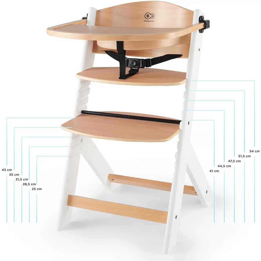 Kinderkraft Hochstuhl ENOCK wooden white