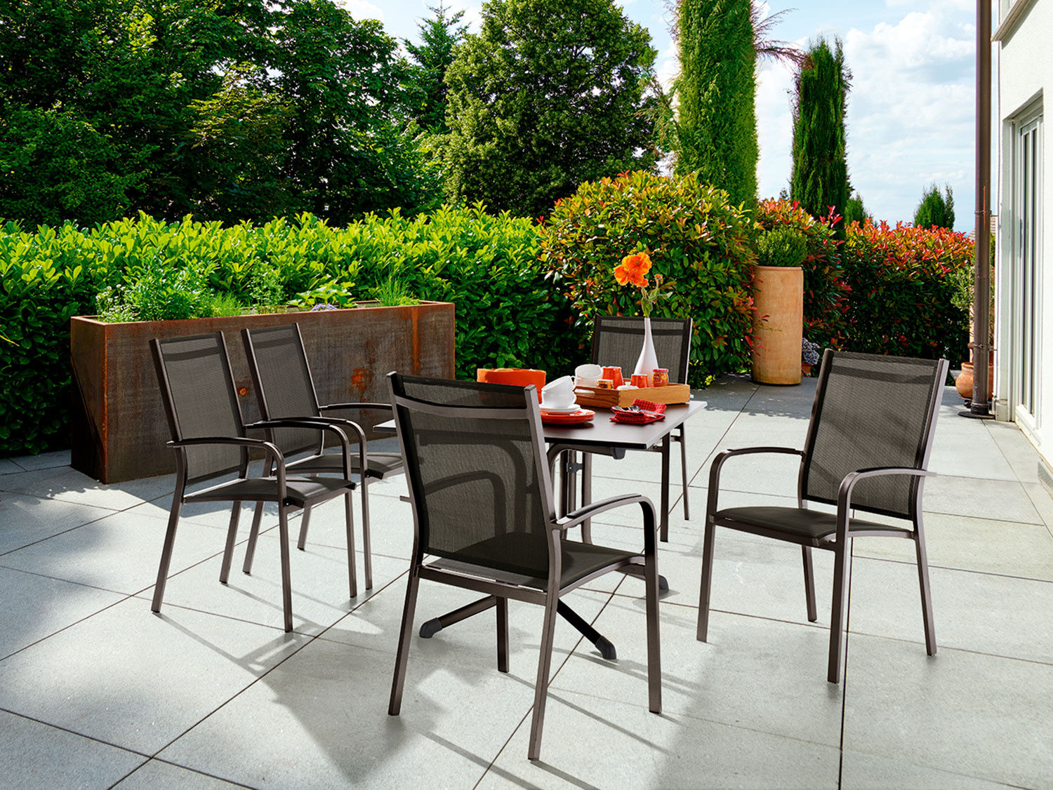 Garten-Klapptisch Milano in Schieferoptik