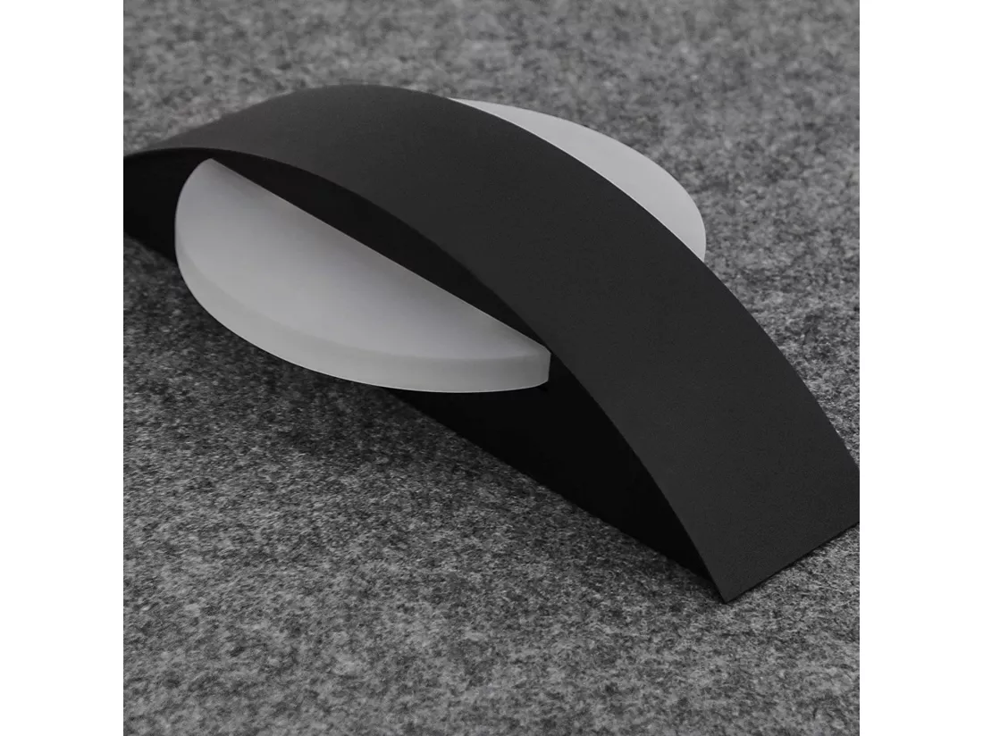 NETTLIFE Applique Murale LED Applique Couloir Intérieur 3000K Blanc Chaud Noir Lampe de Couloir Design Moderne Acrylique Lampe de Lit 6W