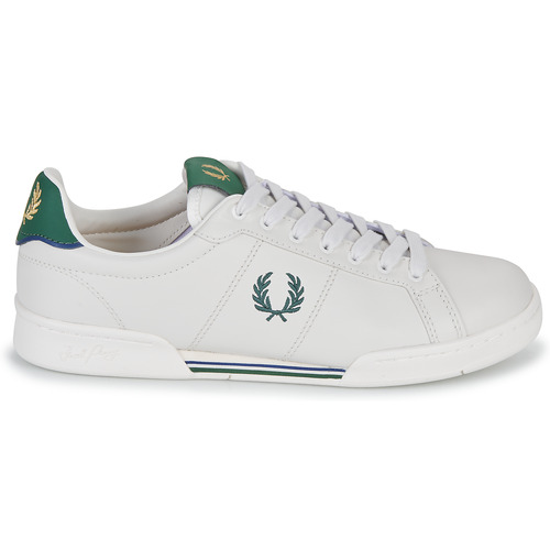 Fred Perry - B722 LEATHER - Blanc / Vert