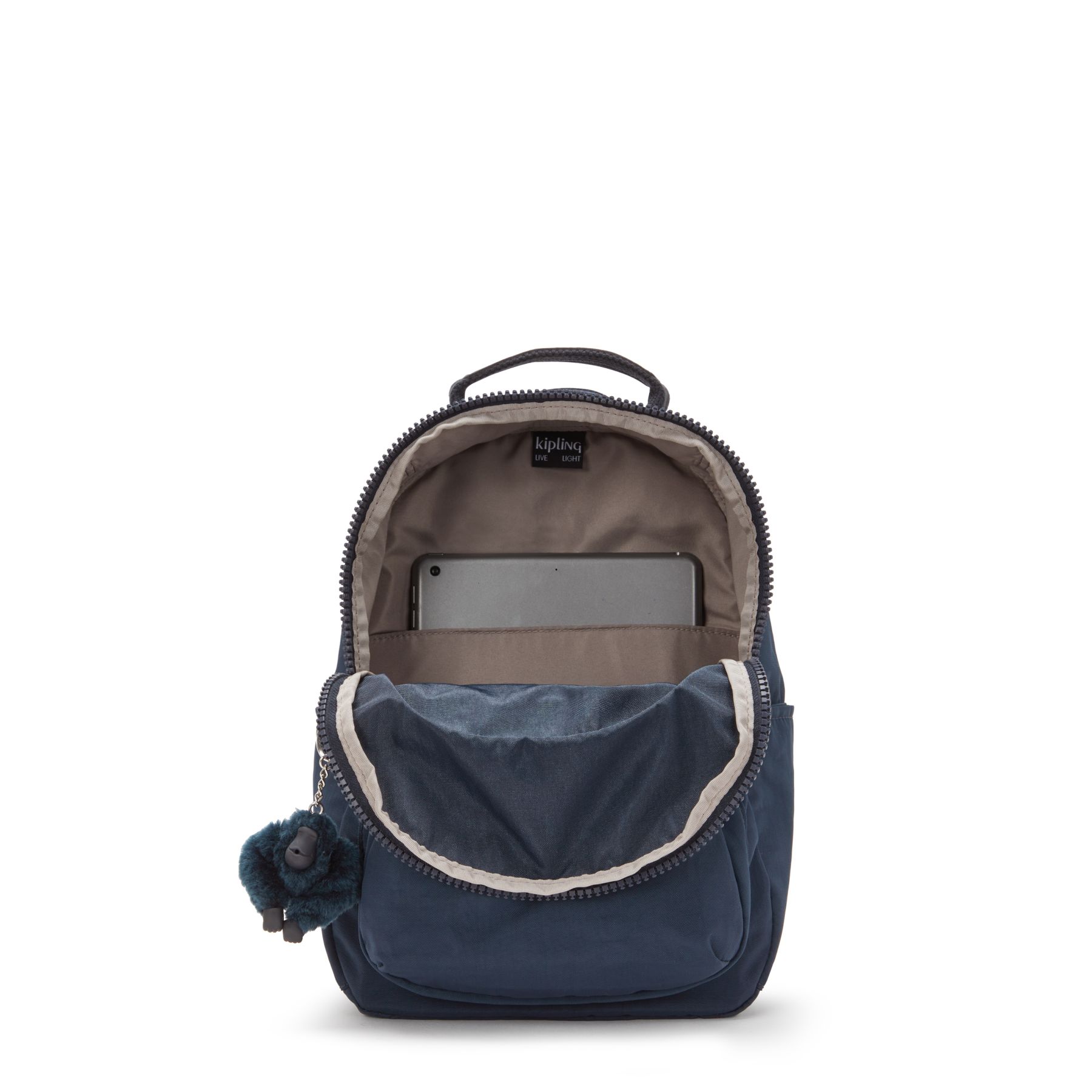 SEOUL S Petit Sac à Dos avec Compartiment pour Tablette - Blue Bleu 2