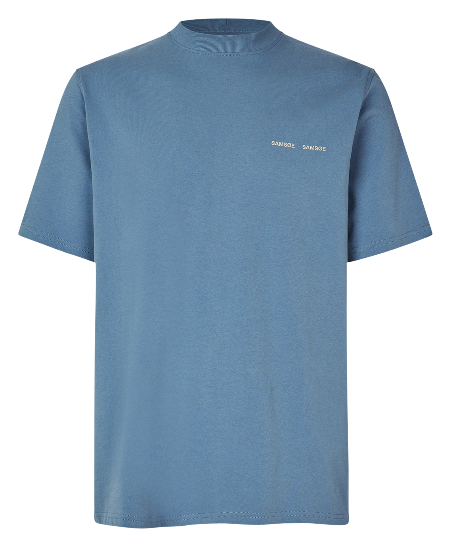 NORSBRO - Tee-shirt col montant regular-fit en coton bio| Bleu