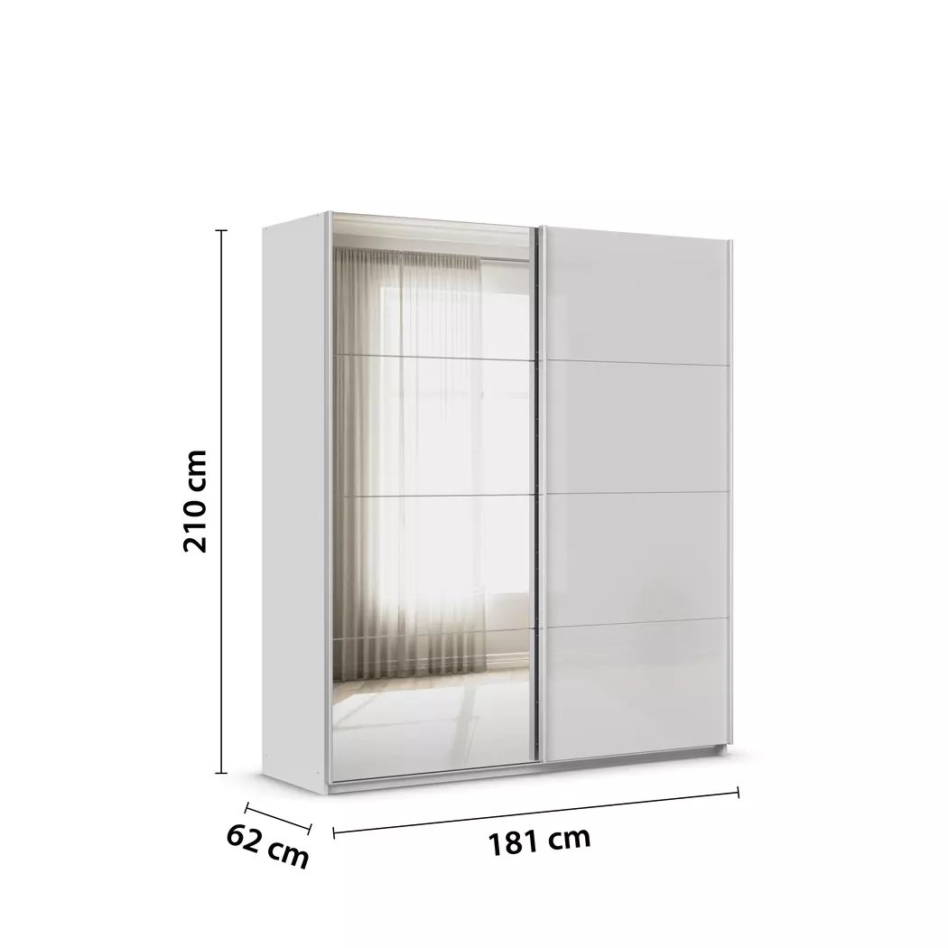 Schwebetürenschrank Quadra 181 x 210 cm