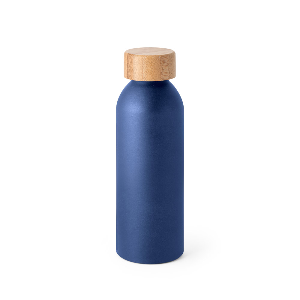 hi!dea 94250 - Bouteille 550mL en aluminium avec bouchon en bambou