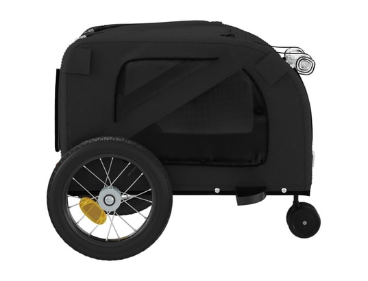 VIDAXL - Remorque de vélo pour chien noir tissu oxford et fer
