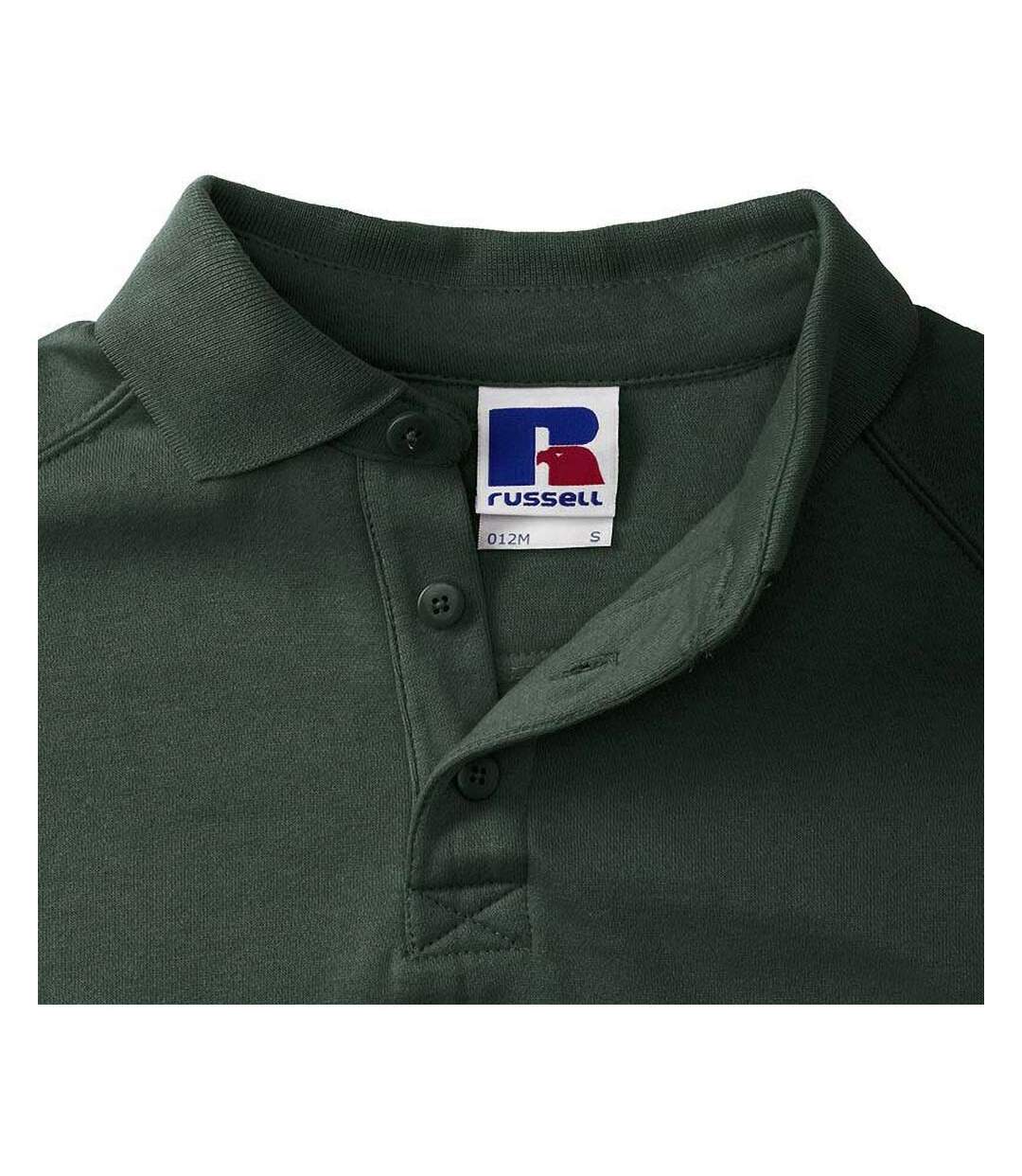 Russell Europe - Sweatshirt avec col et boutons - Homme (Vert bouteille) - UTRW3275