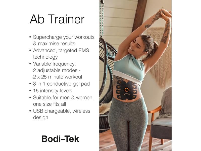 Bodi-Tek Elektrostimulationsgerät Ab Trainer Bauchtrainer zur elektrischen Muskelstimulation