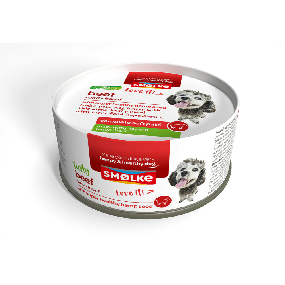 24x Smolke Hondenvoer Soft Paté Rund125 gr