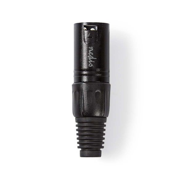 Nedis Conector XLR | de 3 Pines Macho Black Conectores Audio