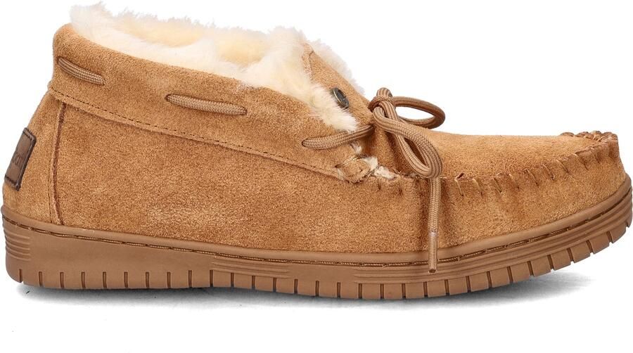 Warmbat Australia suède pantoffels cognac