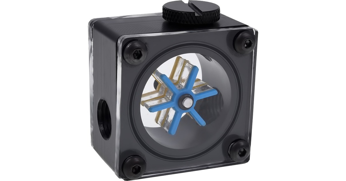 AlphacoolEisflügel doorstroomindicator G1/4 square doorstroommeter  (Zwart)