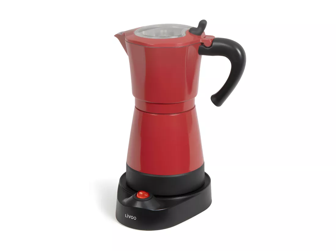 Cafetière italienne électrique rouge 6 tasses