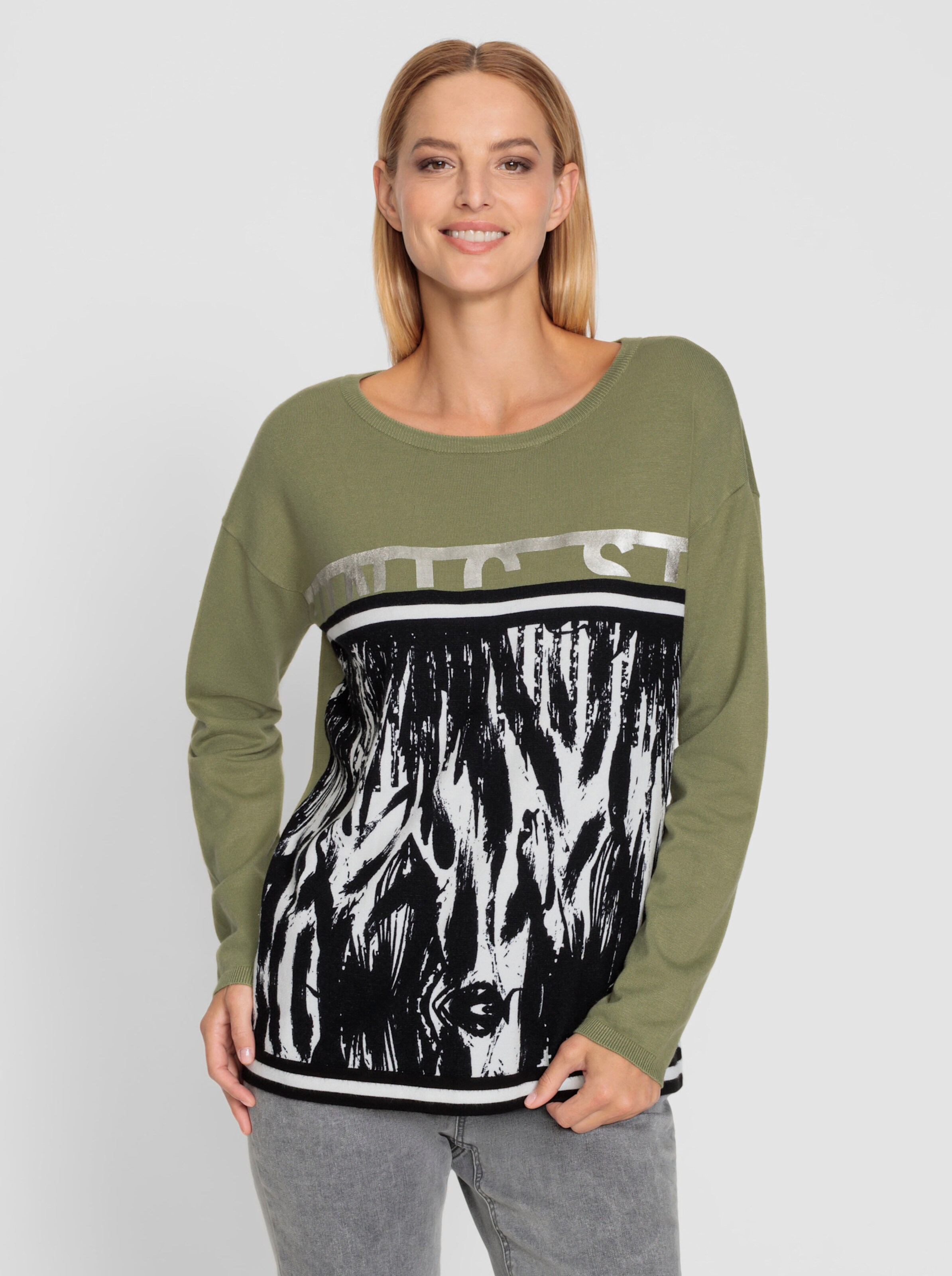 Druck-Pullover