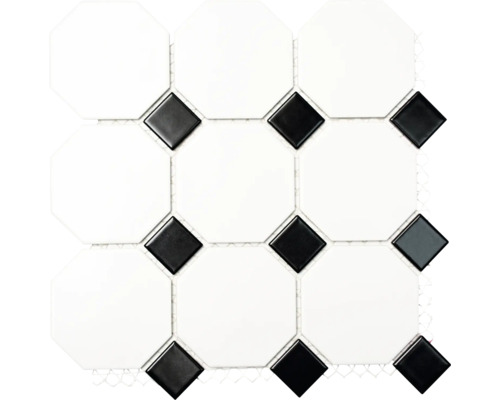 Keramisch mozaïek Octa G 948 30x30 cm zwart/wit