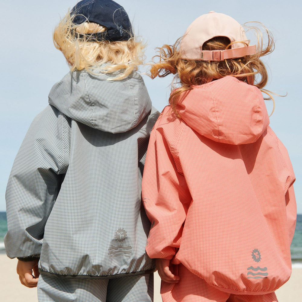 Køb Wheat Blue Check Lightweight Shell Jakke Skyen