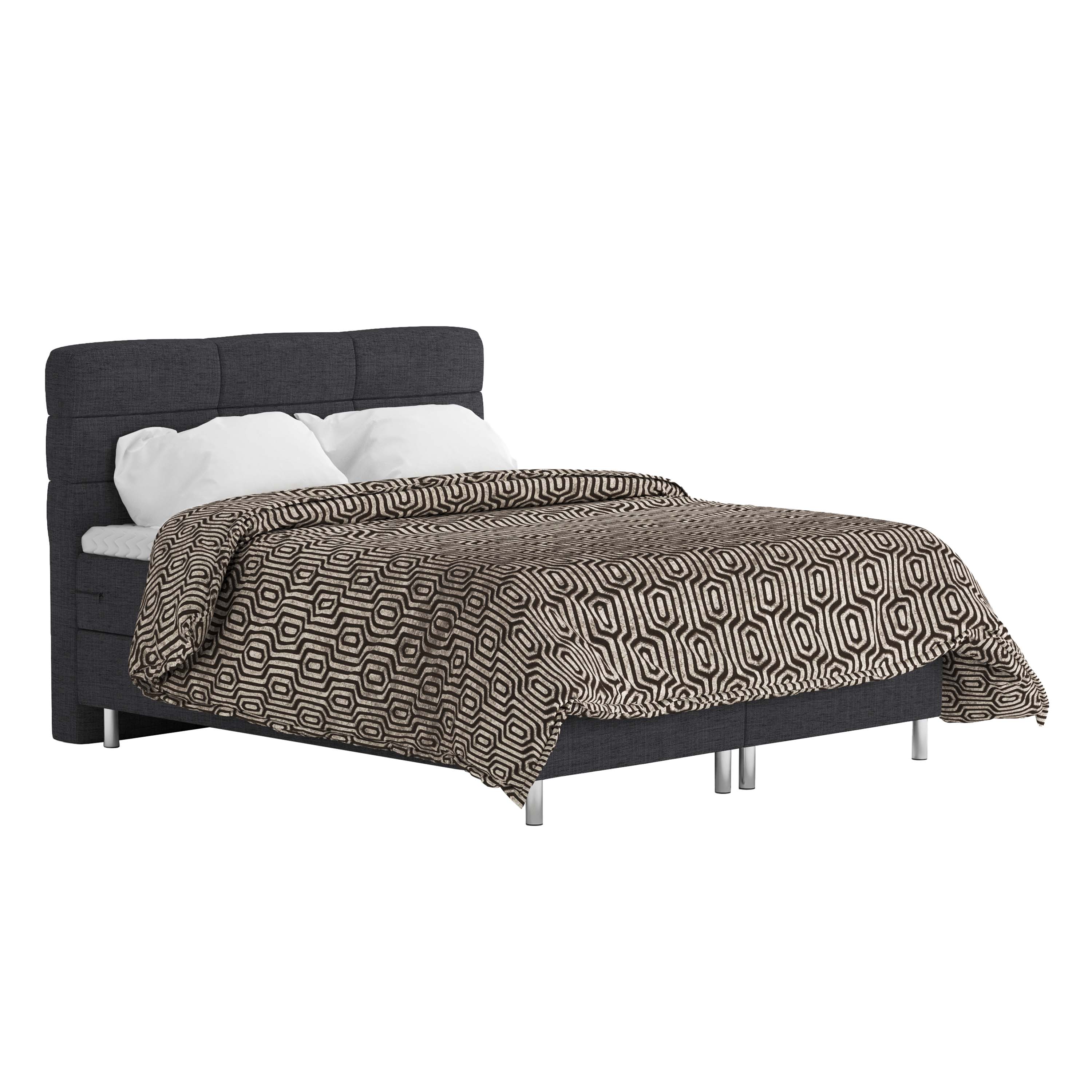 Boxspringbett MIDNIGHT 160 x 200 cm anthrazit