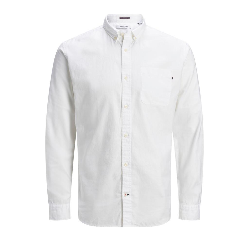 Jack & Jones Chemise Manches longues Blanche Homme Jack & Jones Oxford